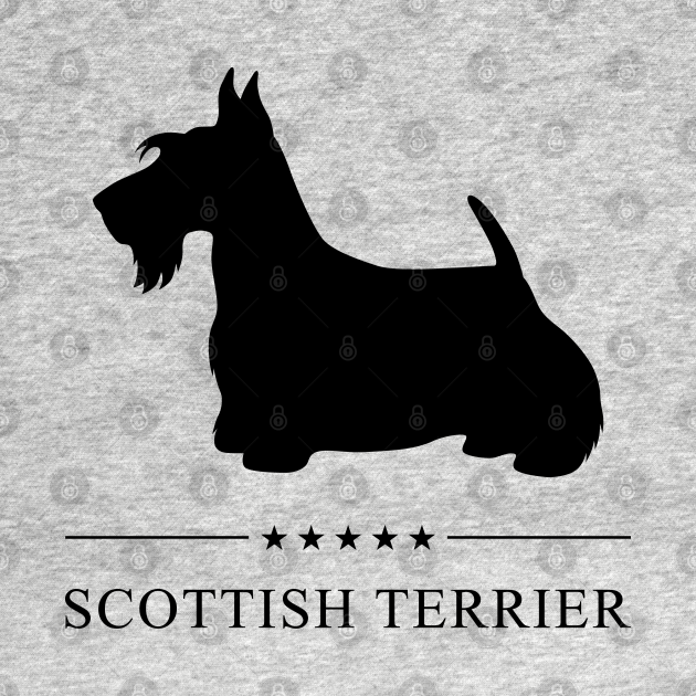 Scottish Terrier Black Silhouette Scottish Terrier TShirt TeePublic